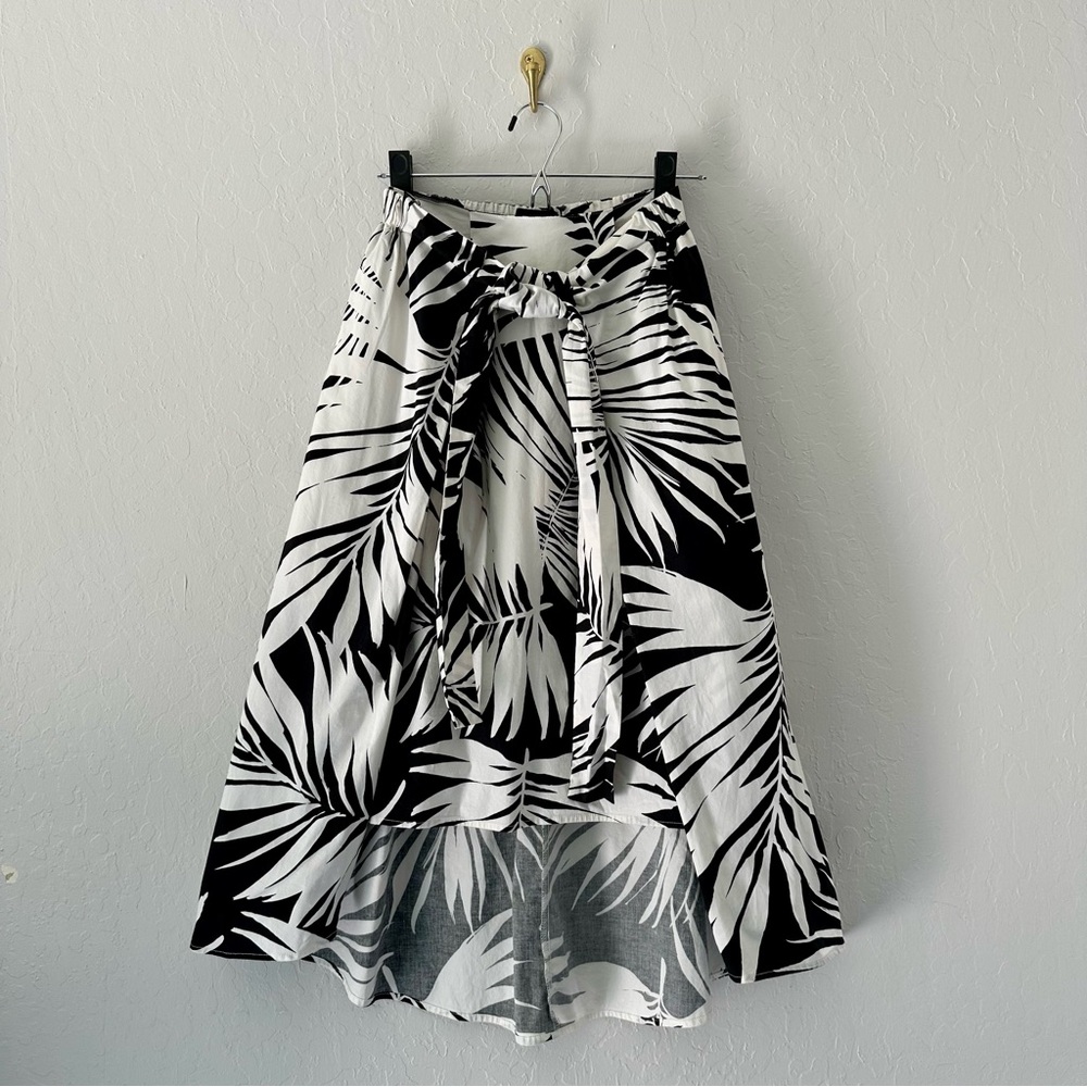 Who What Wear Black and White High Low Skirt